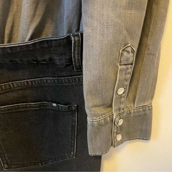 NWOT Maje Denim Playsuit in Black and Grey Denim - Picture 6 of 9